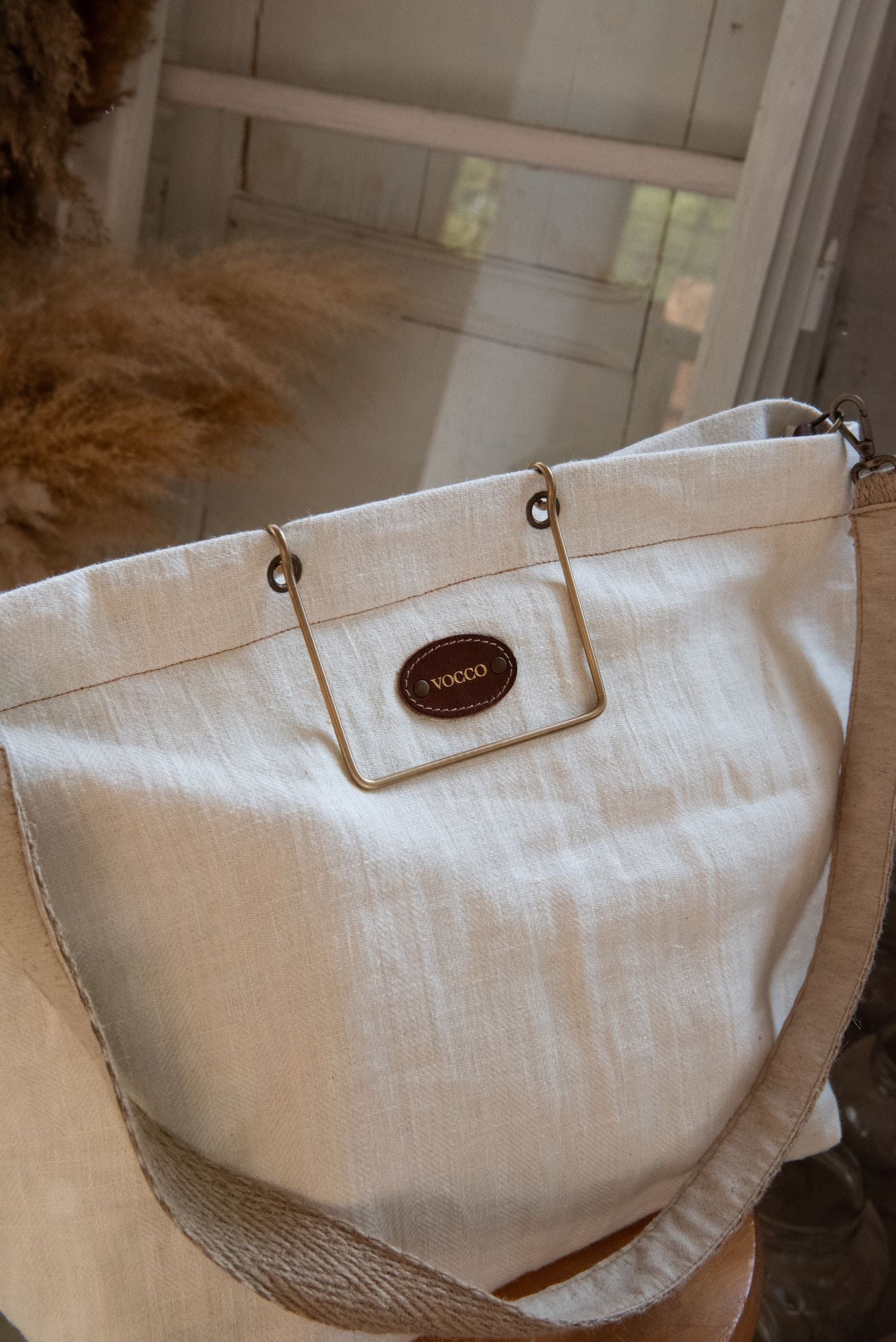 Vocco Linen Beach Bag Lara Cream - Vocco