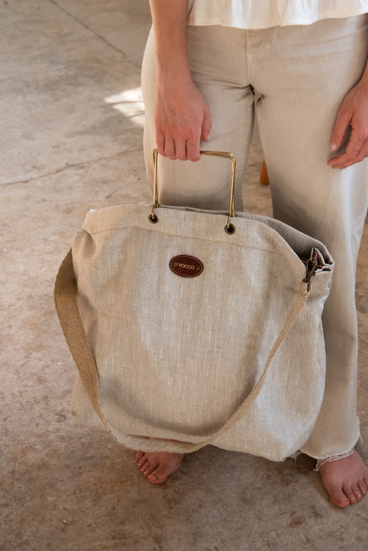 Vocco Linen Beach Bag Twill Natural - Vocco