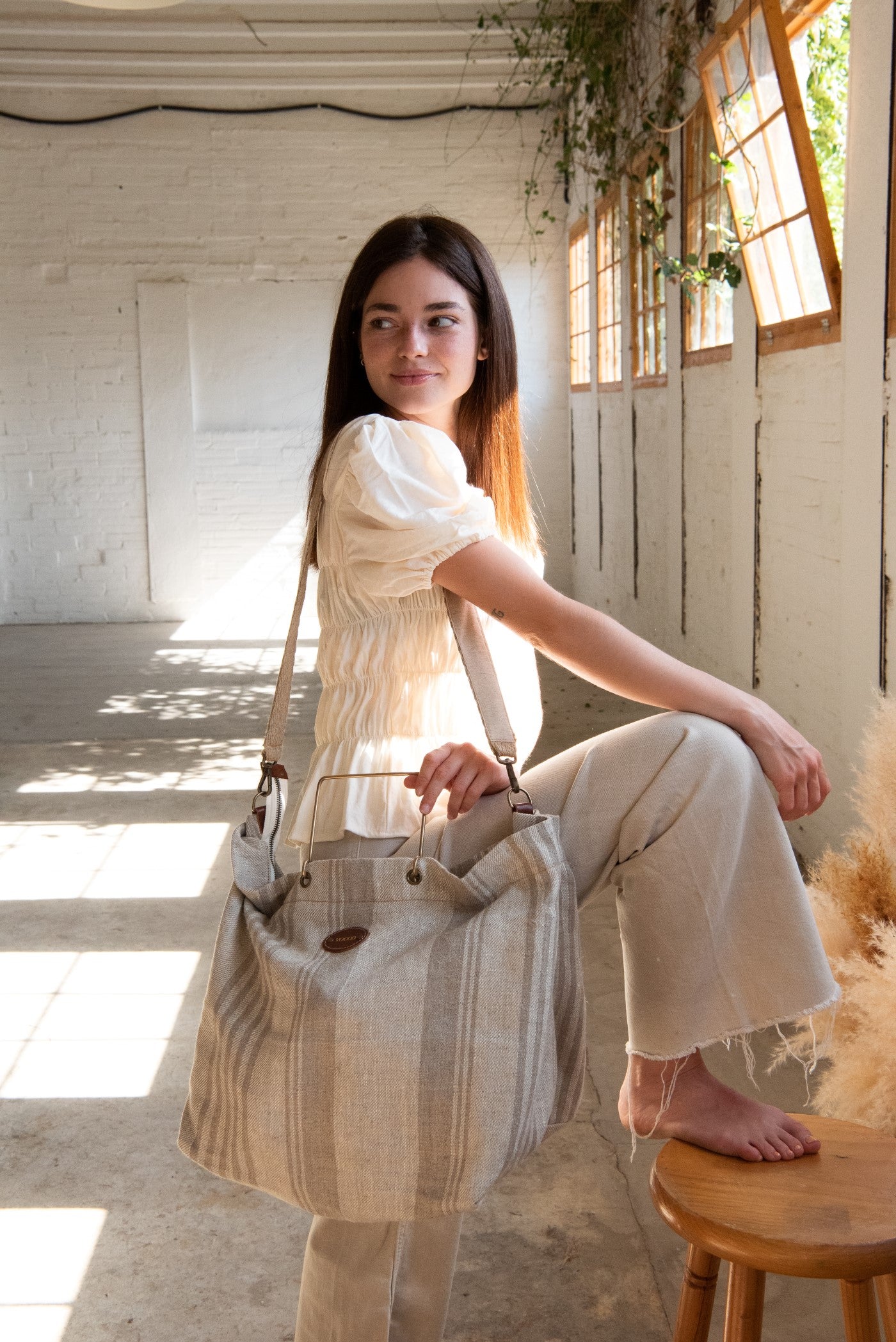 Vocco Linen Beach Bag Linum Natural - Vocco