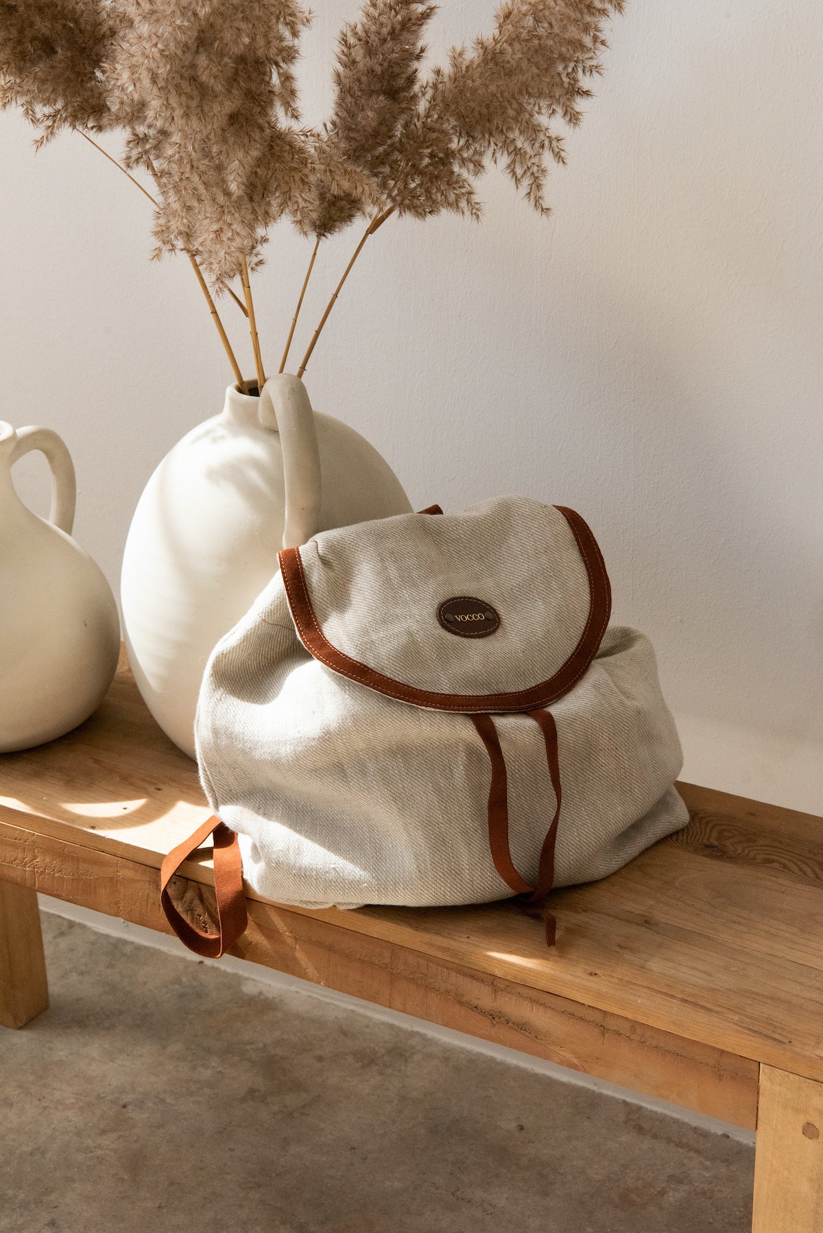 Vocco Linen Backpack Tobacco