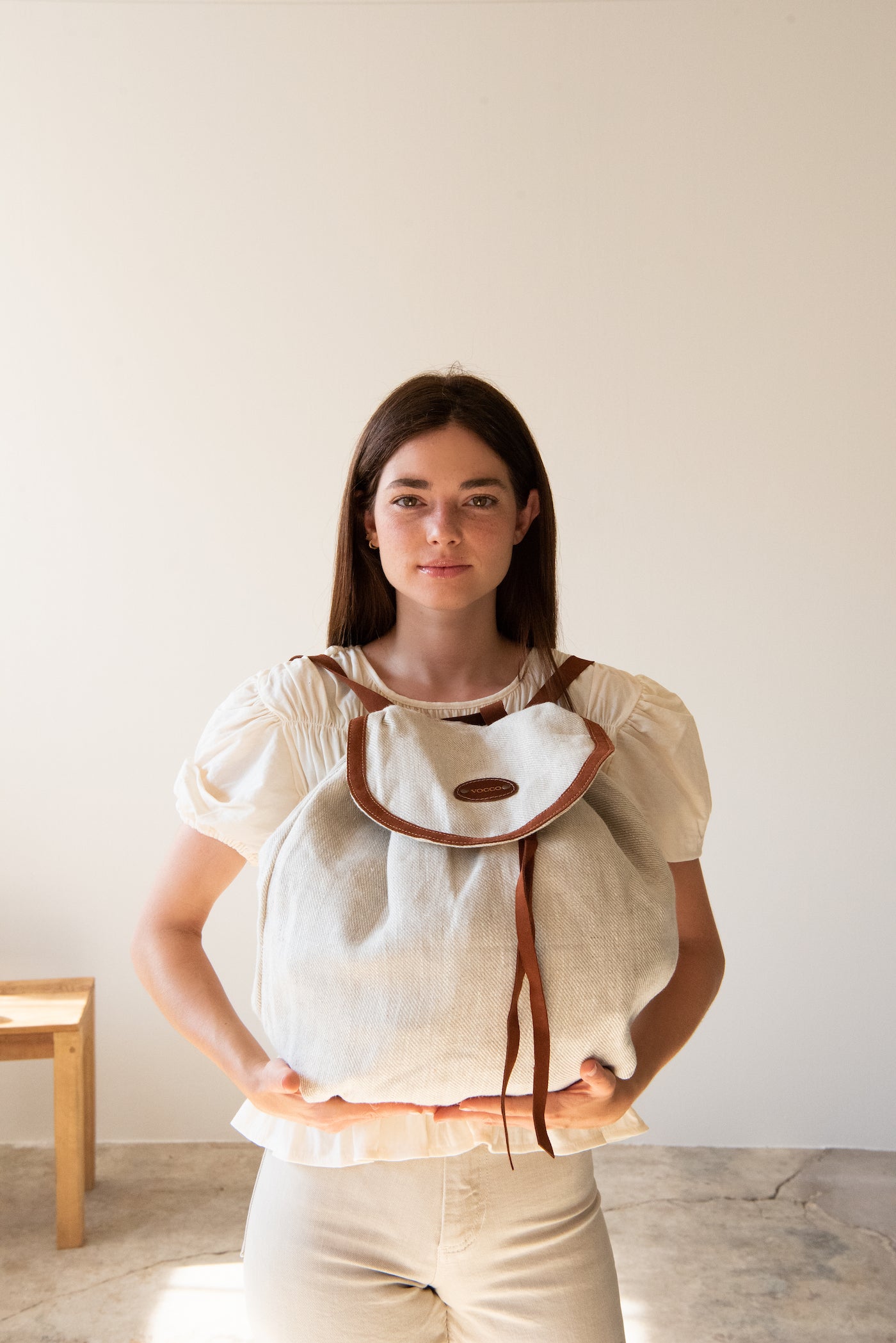 Vocco Linen Backpack Tobacco