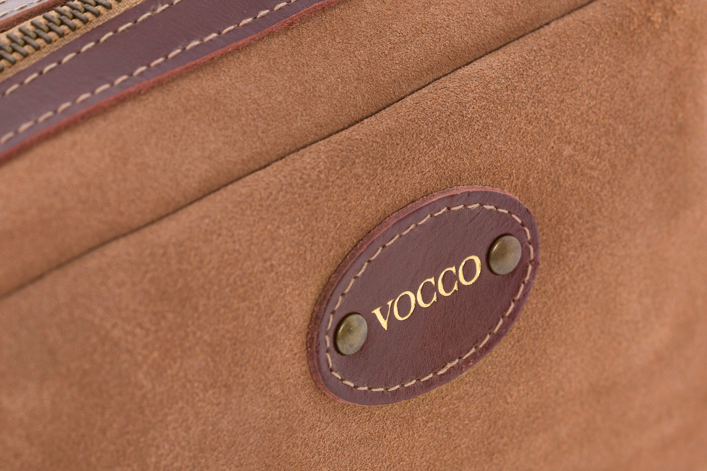 Vocco Hazelnut Leather Toiletry Case - Vocco