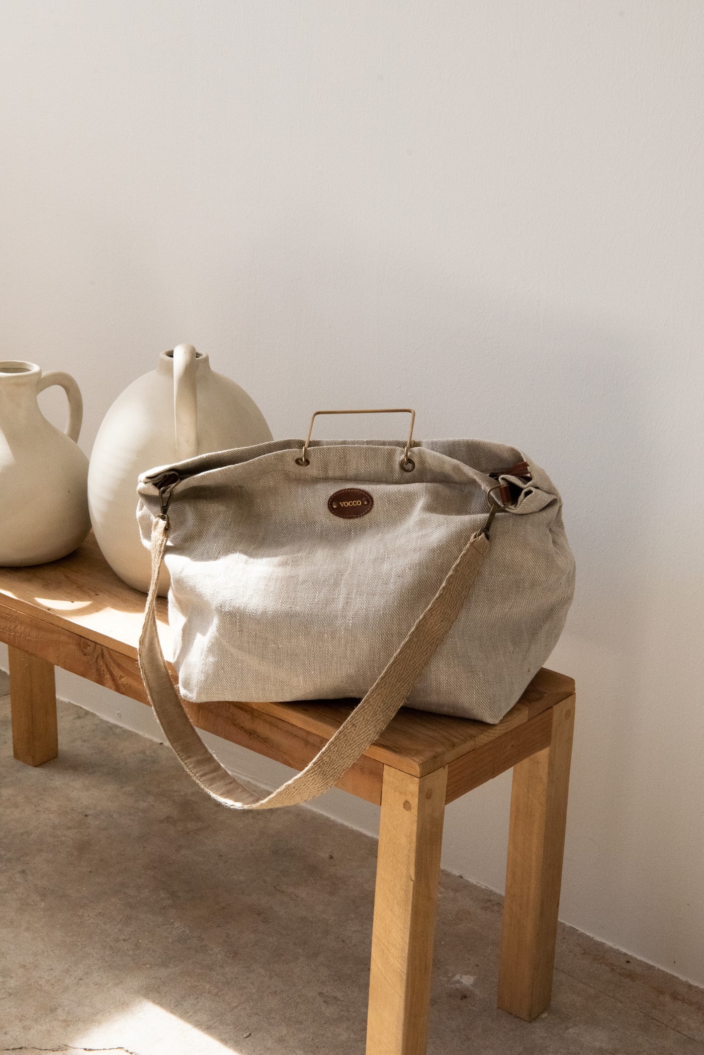 Vocco Linen Beach Bag Twill Natural - Vocco