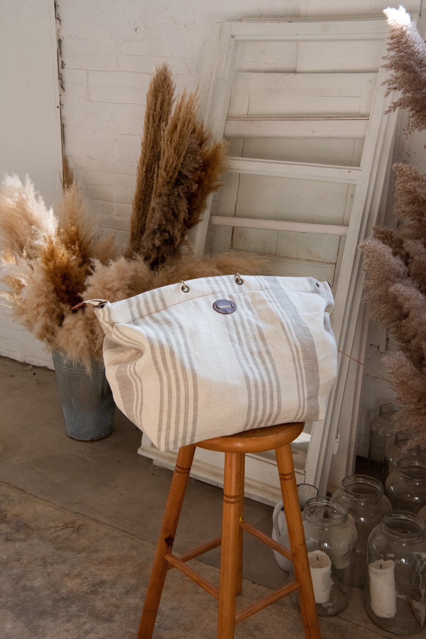 Vocco Linen Beach Bag Linum Cream - Vocco