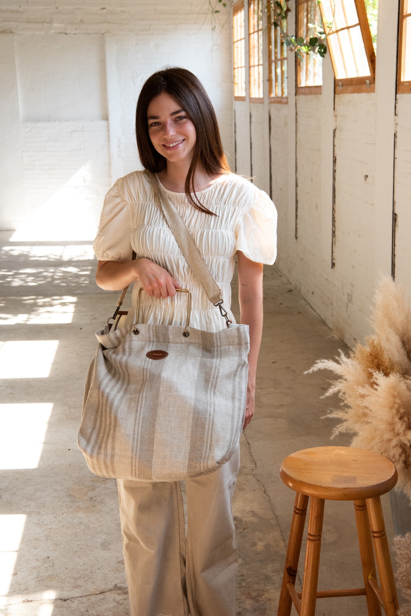 Vocco Linen Beach Bag Linum Natural - Vocco
